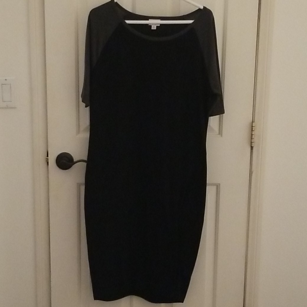 Lularoe black and grey Julia Dress - XL